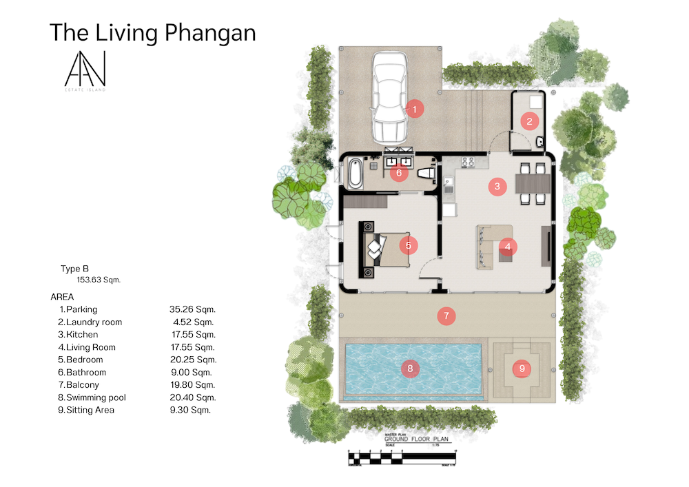 COCO VIEW Phangan - Plan typu A